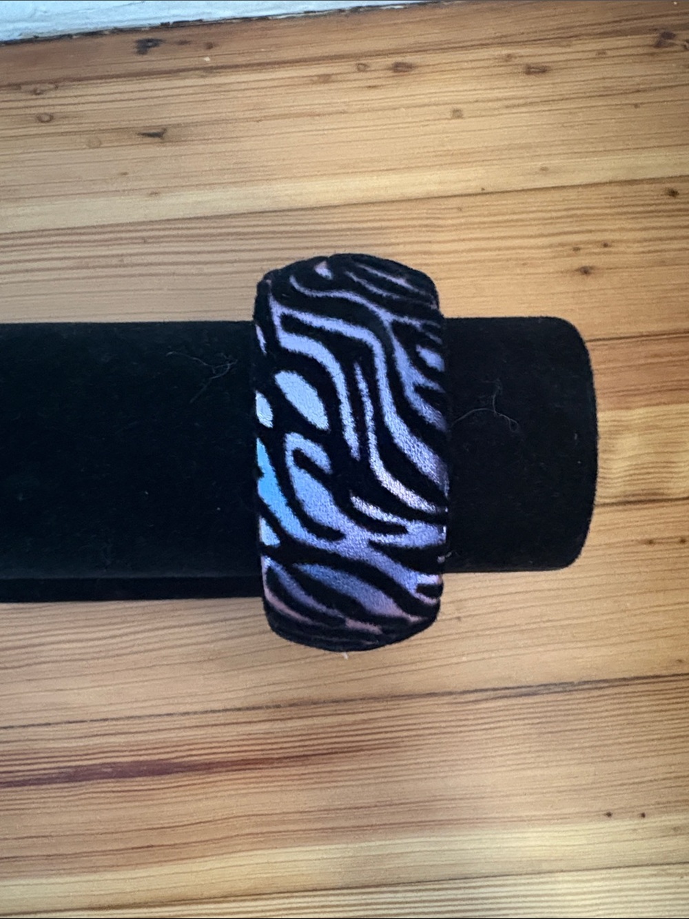 Purple Zebra Patterned Bangle Bracelet